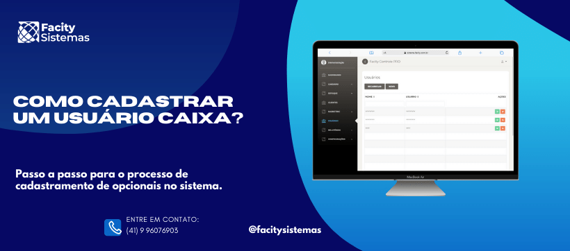 Como cadastrar um usuário Caixa?