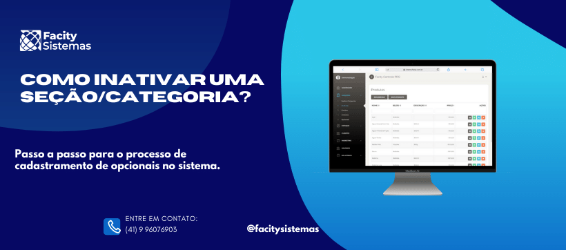 Como inativar uma seção/categoria?