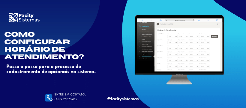 Como configurar horário de atendimento?