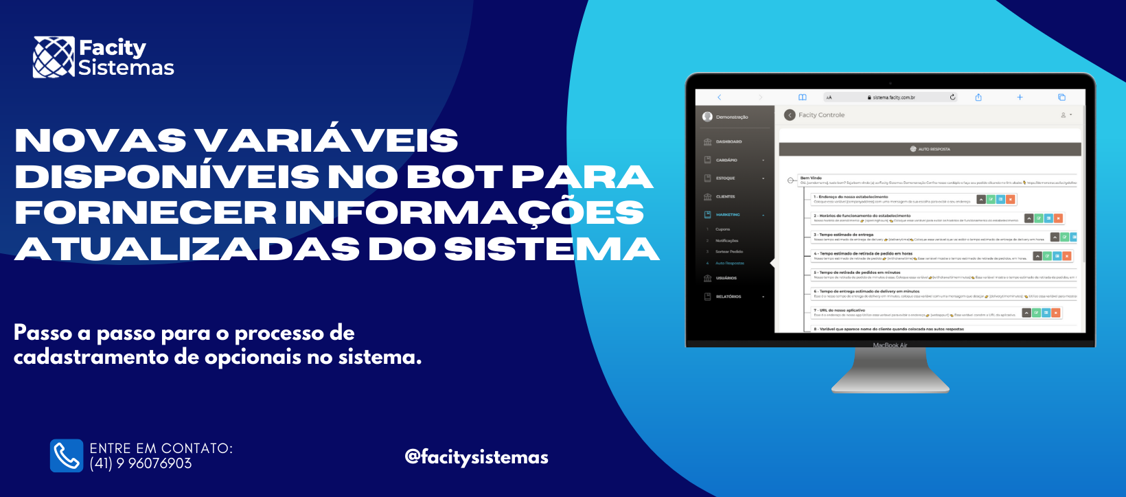 Novas variáveis disponíveis no Bot para fornecer informações atualizadas do sistema